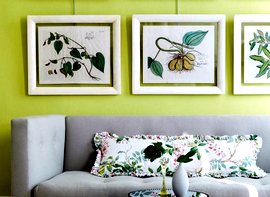 botanical print ideas Стены в квартире: идеи дизайна